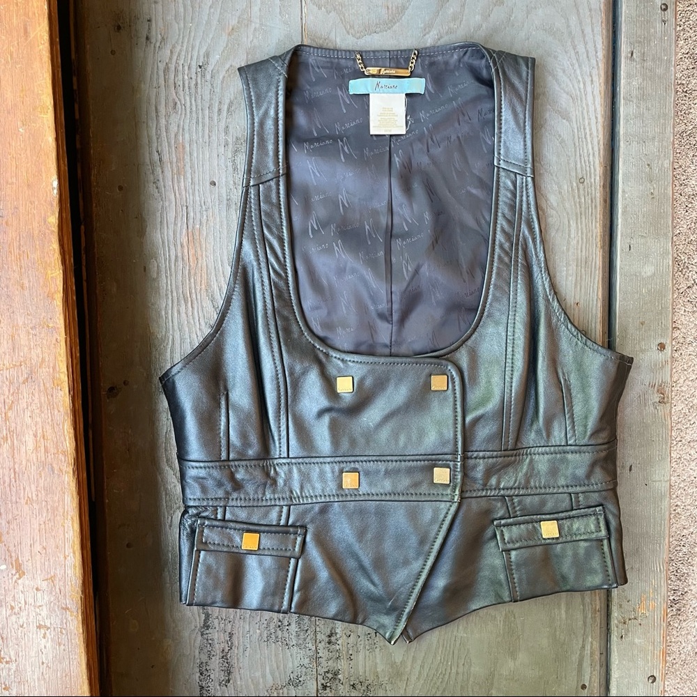 Marciano leather vest | size medium